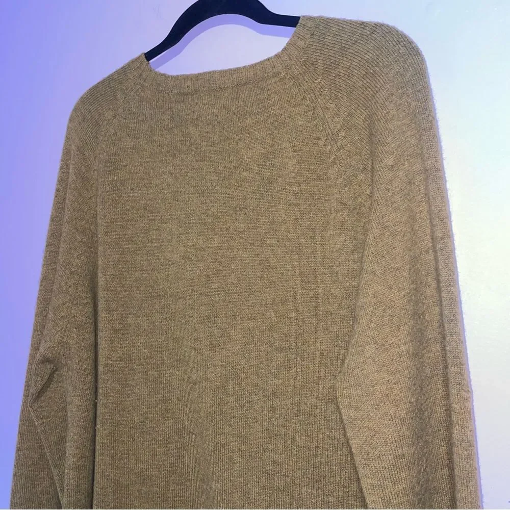 J Crew Wool Crewneck Pullover Sweater Men XL Neutral Minimalist Office Casual